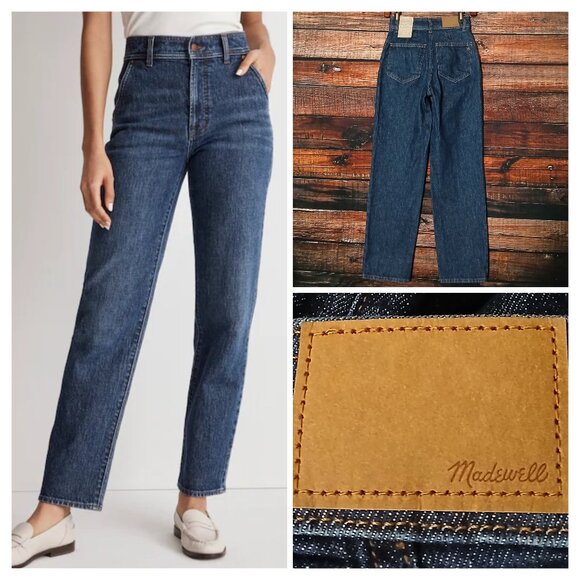 NWT Madewell Jeans 23 Perfect Vintage Straight Jean High Rise Magic Pockets Hemp - Picture 1 of 11